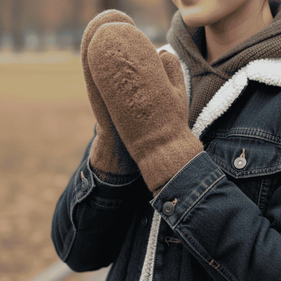 felted mittens